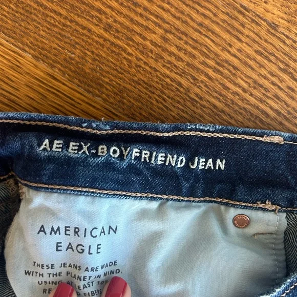 American Eagle Ex-Boyfriend Jeans Strigid Women’s Size 8 - Picture 5 of 7